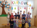 Karnevalové veselí u Sluníček. MŠ Pastelka