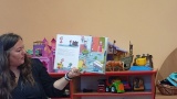 Jak Nepořádníček naučil děti uklízet.Návštěva knihovnice u Sluníček a Kuřátek. MŠ Pastelka